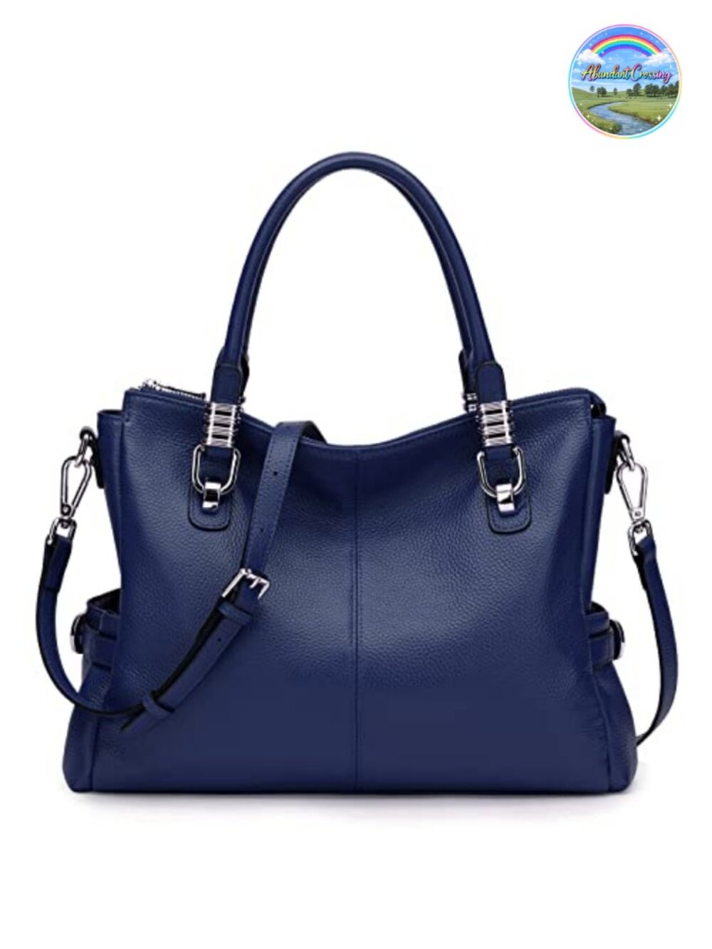 Genuine Leather Satchel Handbag Crossbody Shoulder Bag Fits 13.3" Laptop